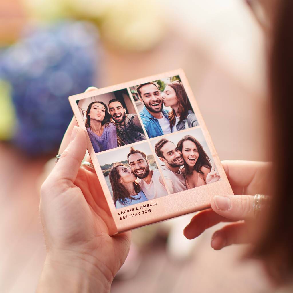 Oakdene Designs Photo Products Personalised Solid Copper Photo Booth Style Print