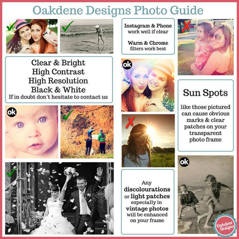 Oakdene Designs Photo Products Personalised Transparent Photo Print With Frame