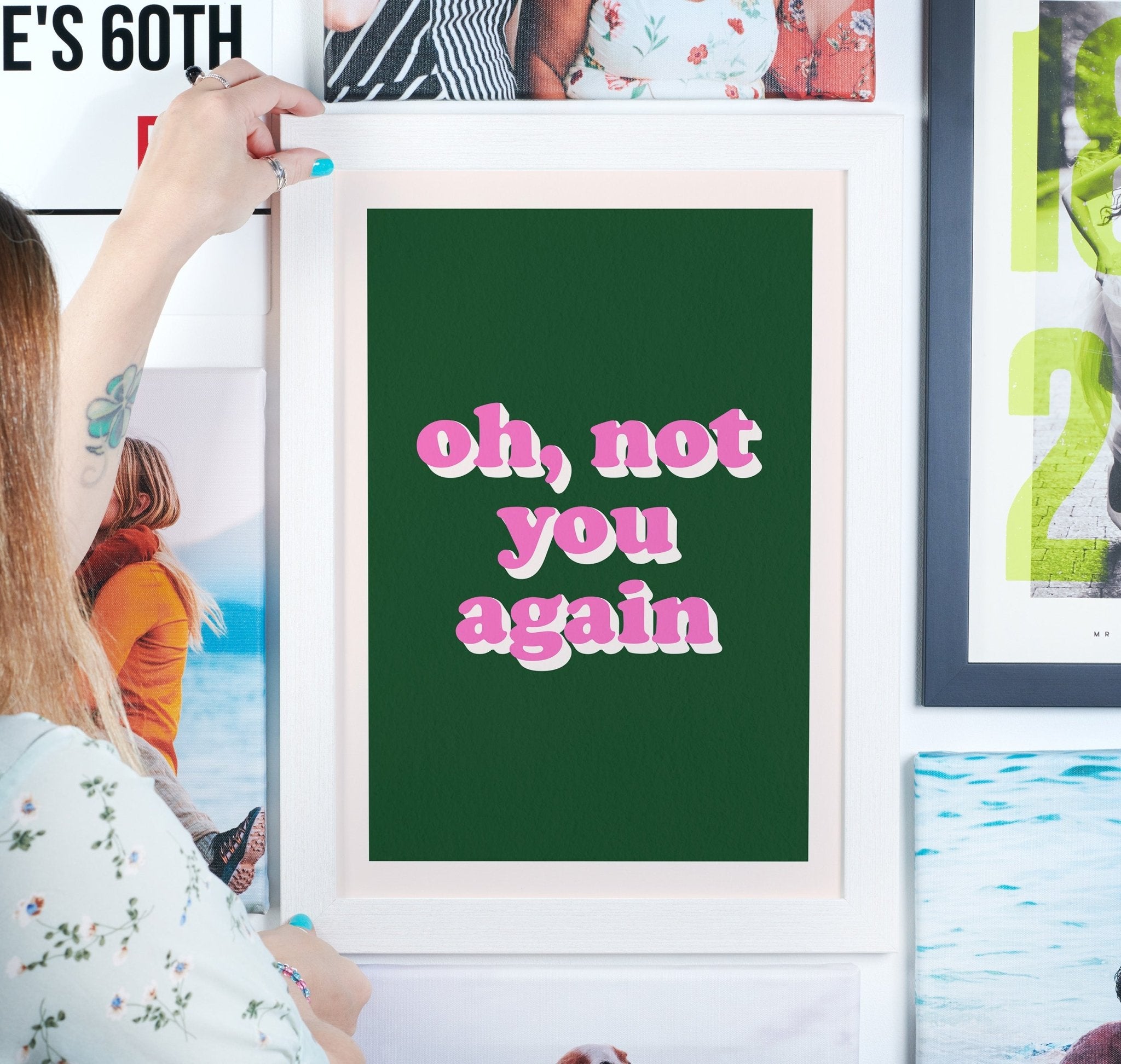 Oakdene Designs Prints Framed 'Oh, Not You Again' Hallway Print