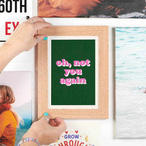 Oakdene Designs Prints Framed 'Oh, Not You Again' Hallway Print