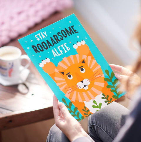 Oakdene Designs Prints Personalised Children's Lion Print