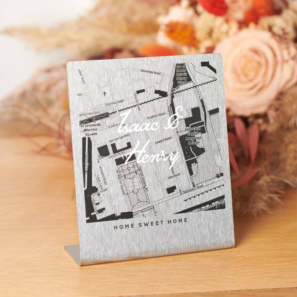 Oakdene Designs Prints Personalised Copper Map Location Print