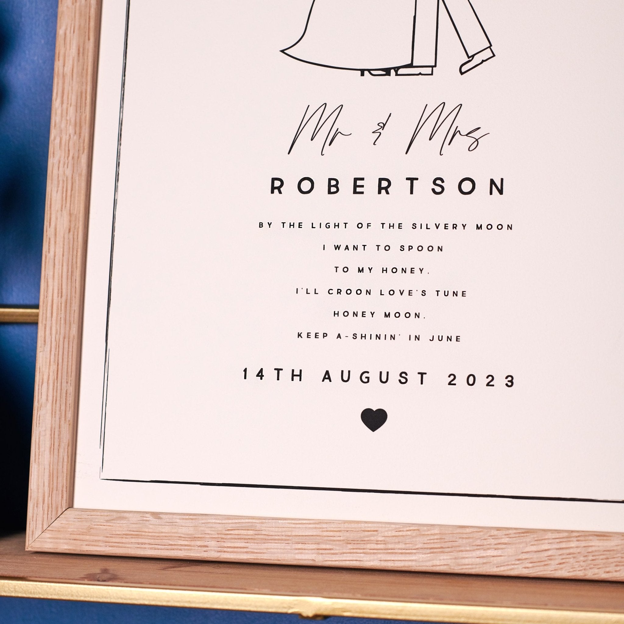 Oakdene Designs Prints Personalised Couples First Dance Wedding Print