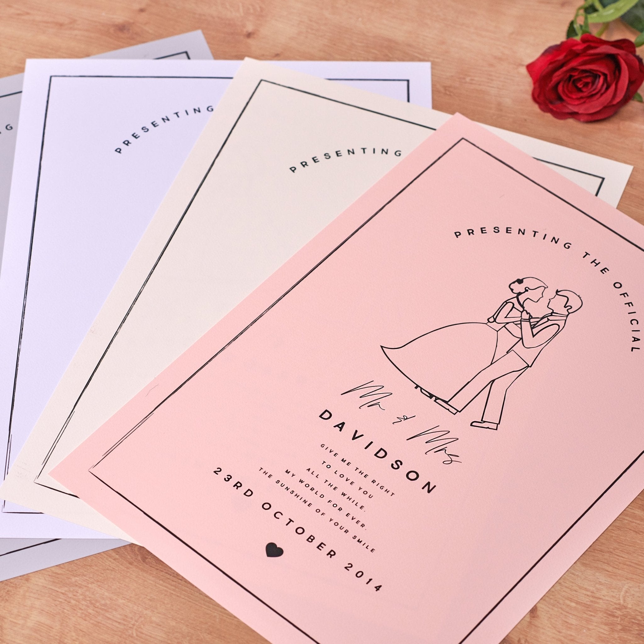 Oakdene Designs Prints Personalised Couples First Dance Wedding Print