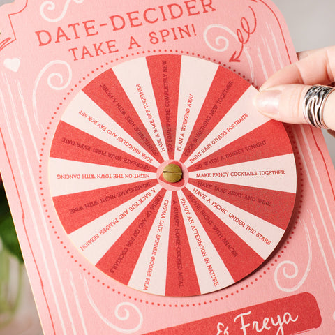 Oakdene Designs Prints Personalised Couples Spinning Date Decider