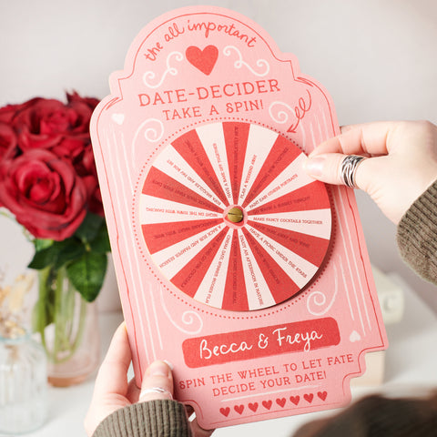 Oakdene Designs Prints Personalised Couples Spinning Date Decider