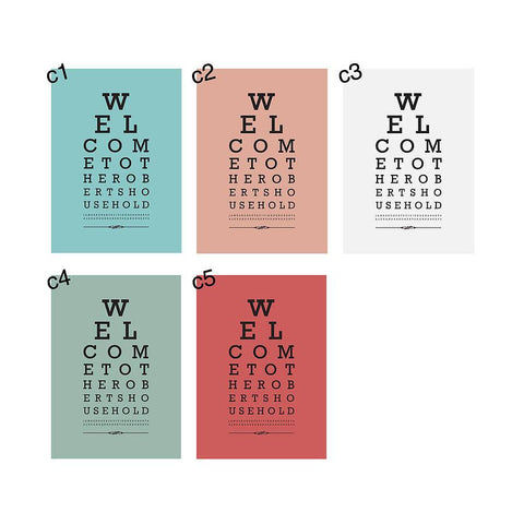 Oakdene Designs Prints Personalised Eye Test Print