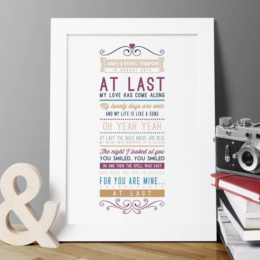 Oakdene Designs Prints Personalised First Dance Wedding Print