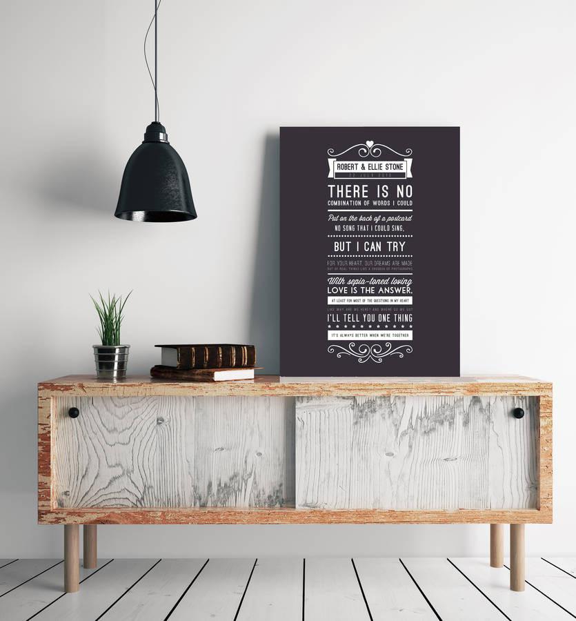 Oakdene Designs Prints Personalised First Dance Wedding Print