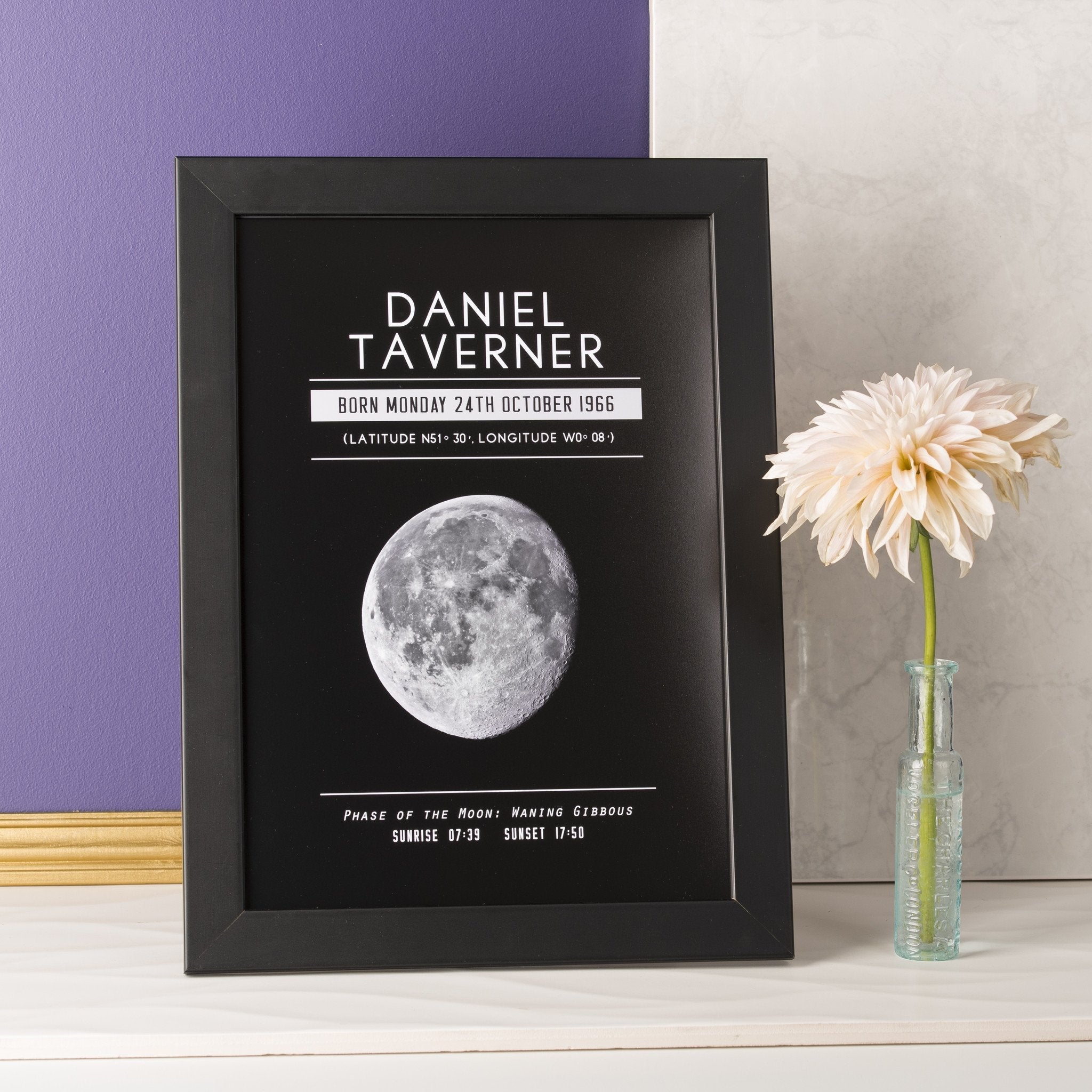 Oakdene Designs Prints Personalised Moon Phase Print