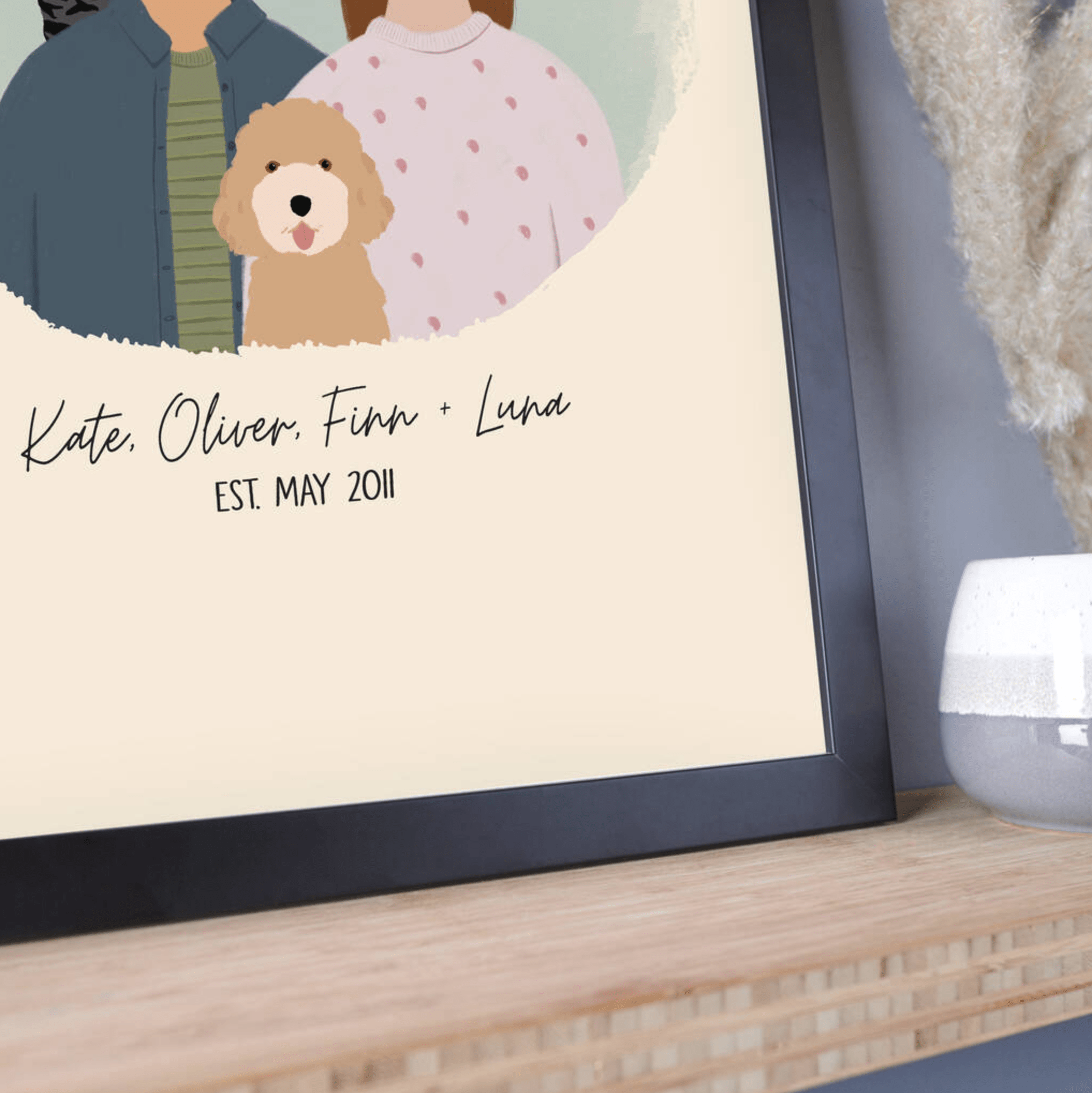 Oakdene Designs Prints Personalised Pet and Couples Portrait