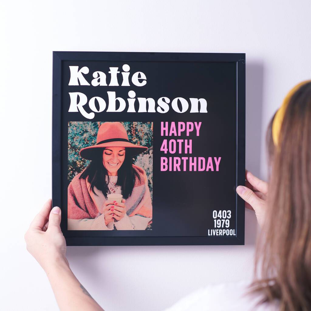 Oakdene Designs Prints Personalised Record Sleeve Framed Music Print