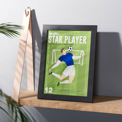 Oakdene Designs Prints Personalised Retro Style Football Print