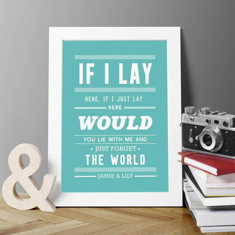 Oakdene Designs Prints Personalised Snow Patrol Print