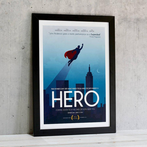 Oakdene Designs Prints Personalised 'Superdad' Movie Poster Print