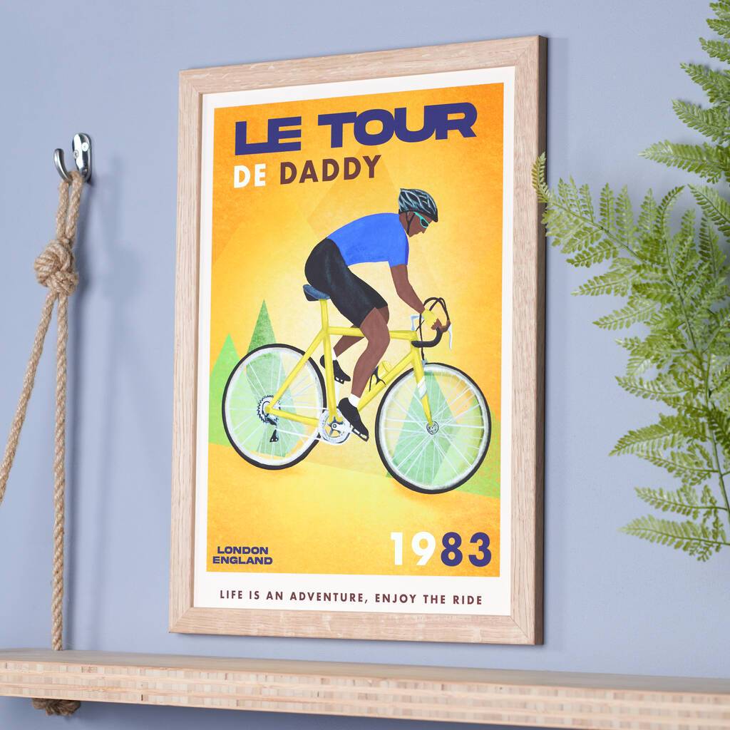 Oakdene Designs Prints Personalised Vintage Style Road Bike Print