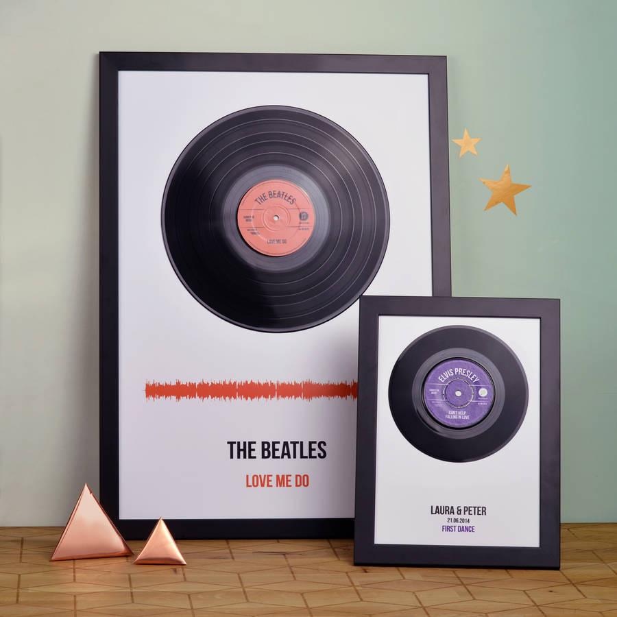 Oakdene Designs Prints Personalised Vinyl Record Framed Print