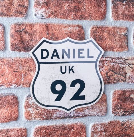 Oakdene Designs Sign Personalised Route 66 Metal Sign