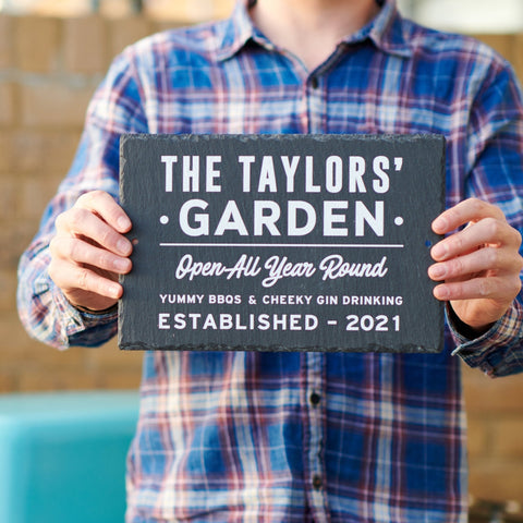 Oakdene Designs Slate Signs Personalised Garden Slate Sign