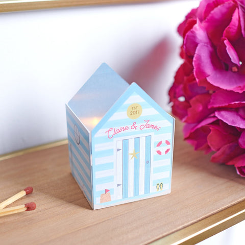 Oakdene Designs Tea Light Holder Personalised Beach Hut Tea Light Holder