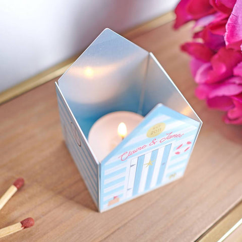 Oakdene Designs Tea Light Holder Personalised Beach Hut Tea Light Holder