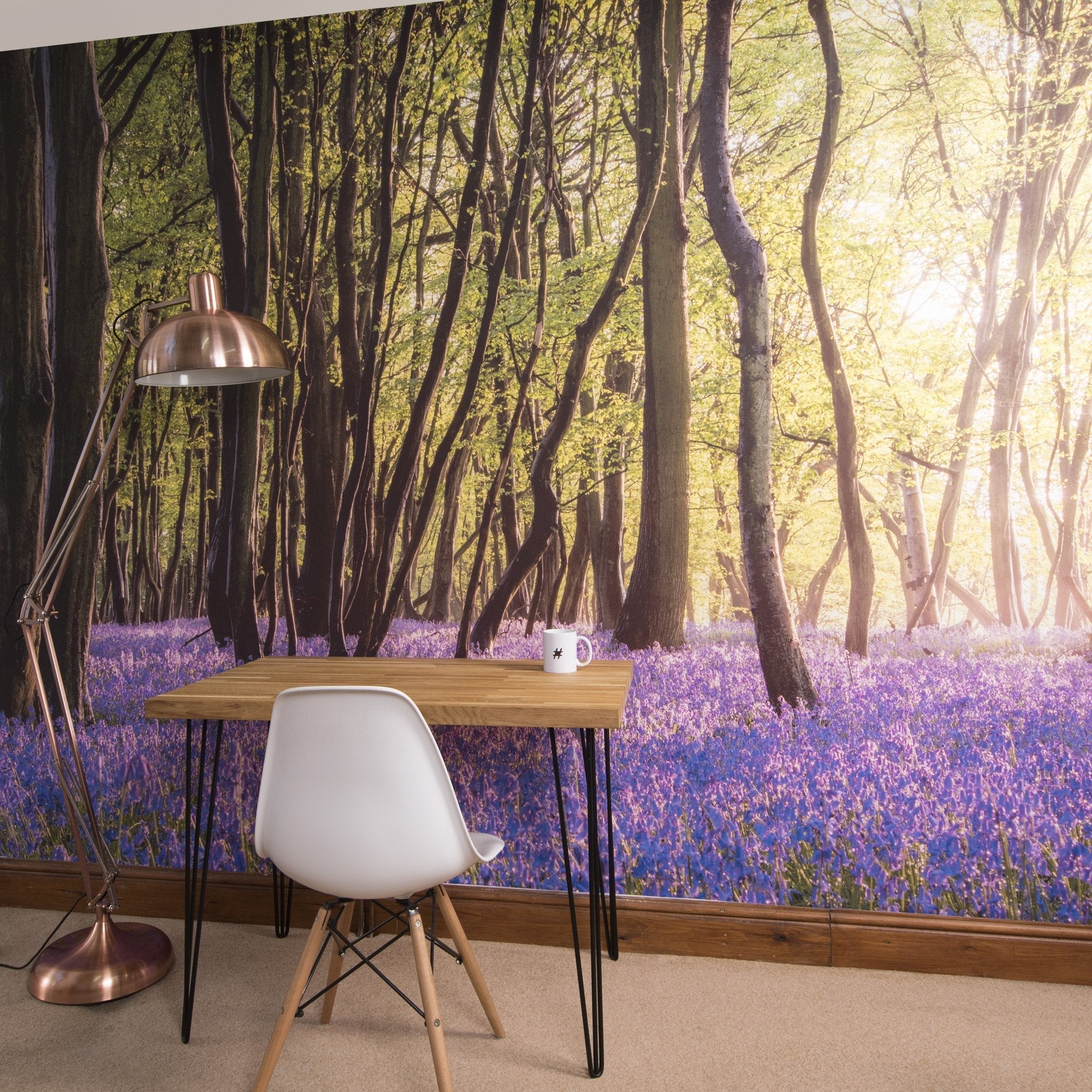 Oakdene Designs Wallpaper / Murals Bluebell Woods Self Adhesive Wallpaper Mural