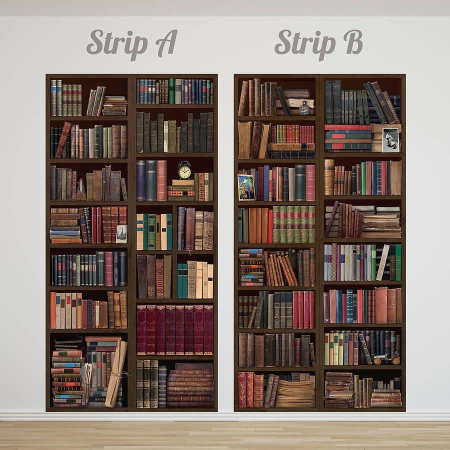 Oakdene Designs Wallpaper / Murals Bookcase Self Adhesive Wallpaper Mural