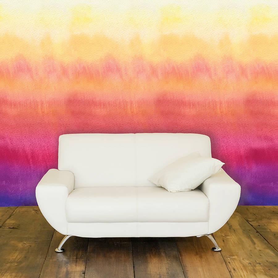 Oakdene Designs Wallpaper / Murals Rainbow Watercolour Self Adhesive Wallpaper