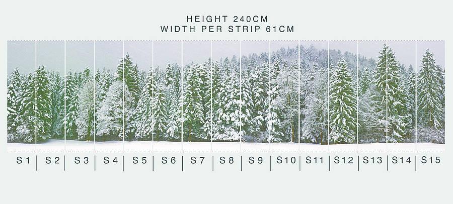 Oakdene Designs Wallpaper / Murals 'Snowy Trees' Self Adhesive Wallpaper Mural