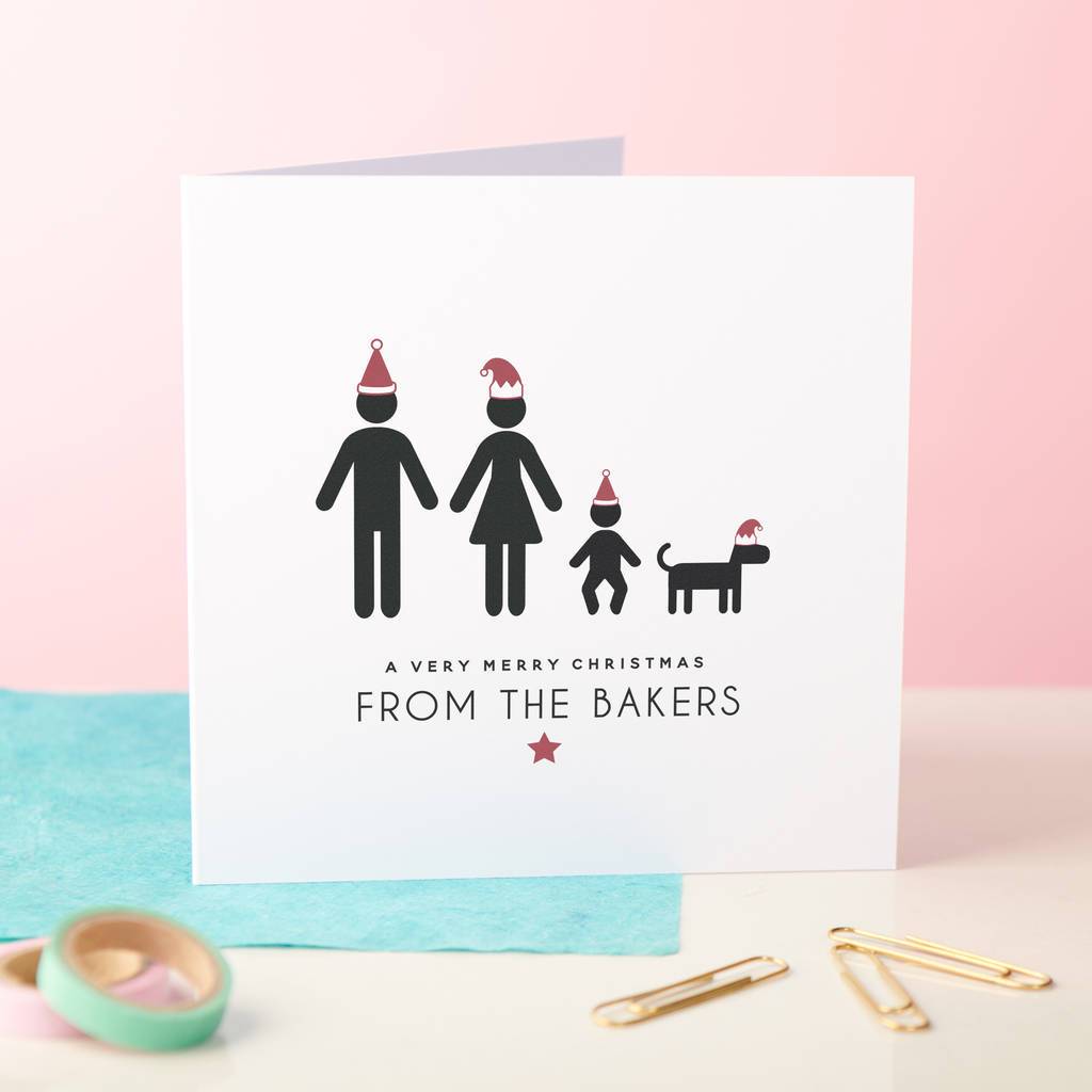 Personalised 10 Pack Of Family Christmas Cards - Oakdene Designs