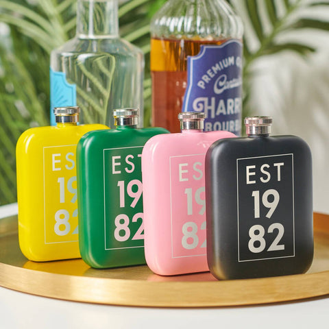 Personalised 40th Birthday Year Hip Flask - Oakdene Designs