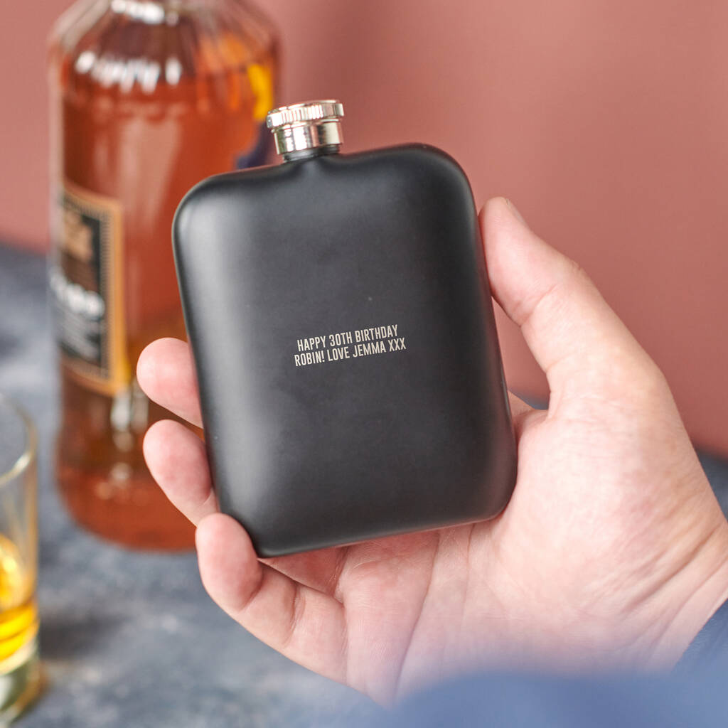 Personalised 70th Birthday Year Hip Flask - Oakdene Designs