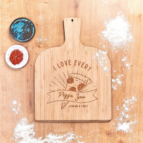 Personalised Bamboo Couples Pizza Peel - Oakdene Designs