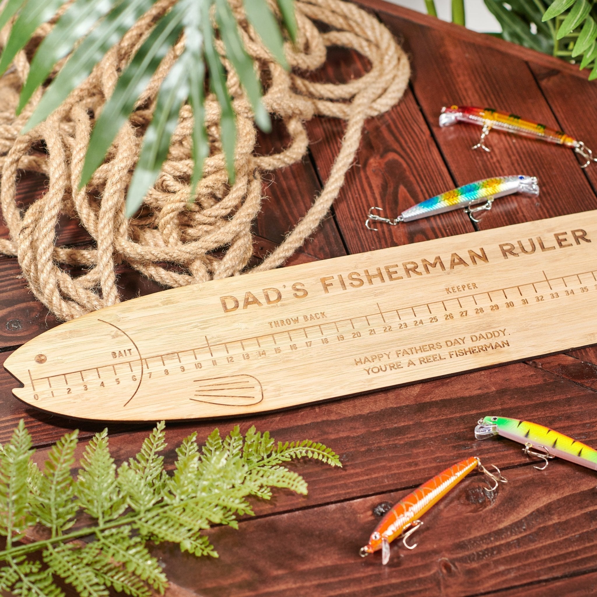 Personalised Bamboo Fisherman's Ruler - Oakdene Designs