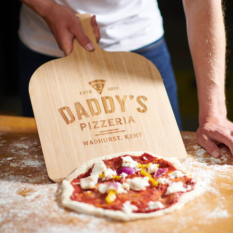 Personalised Bamboo Pizza Peel/Paddle - Oakdene Designs