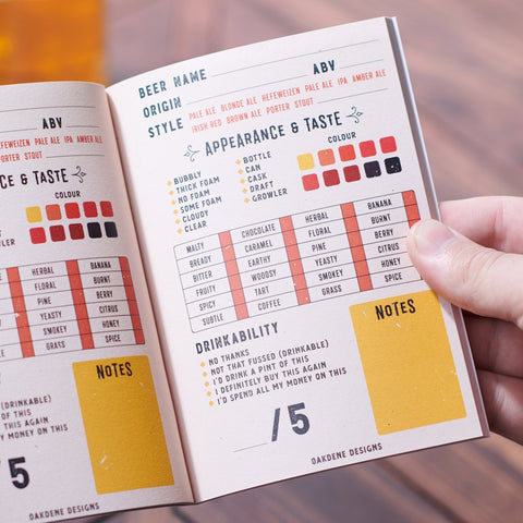 Personalised Beer Tasting Pocket Notebook - Oakdene Designs