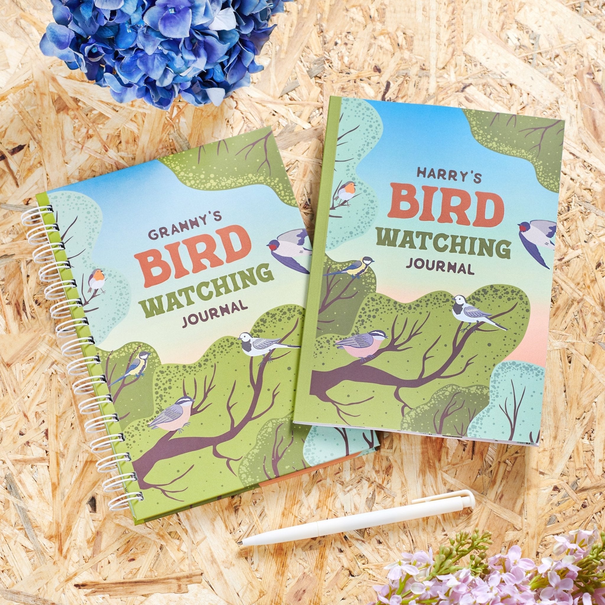 Personalised Bird Watching Journal Notebook - Oakdene Designs