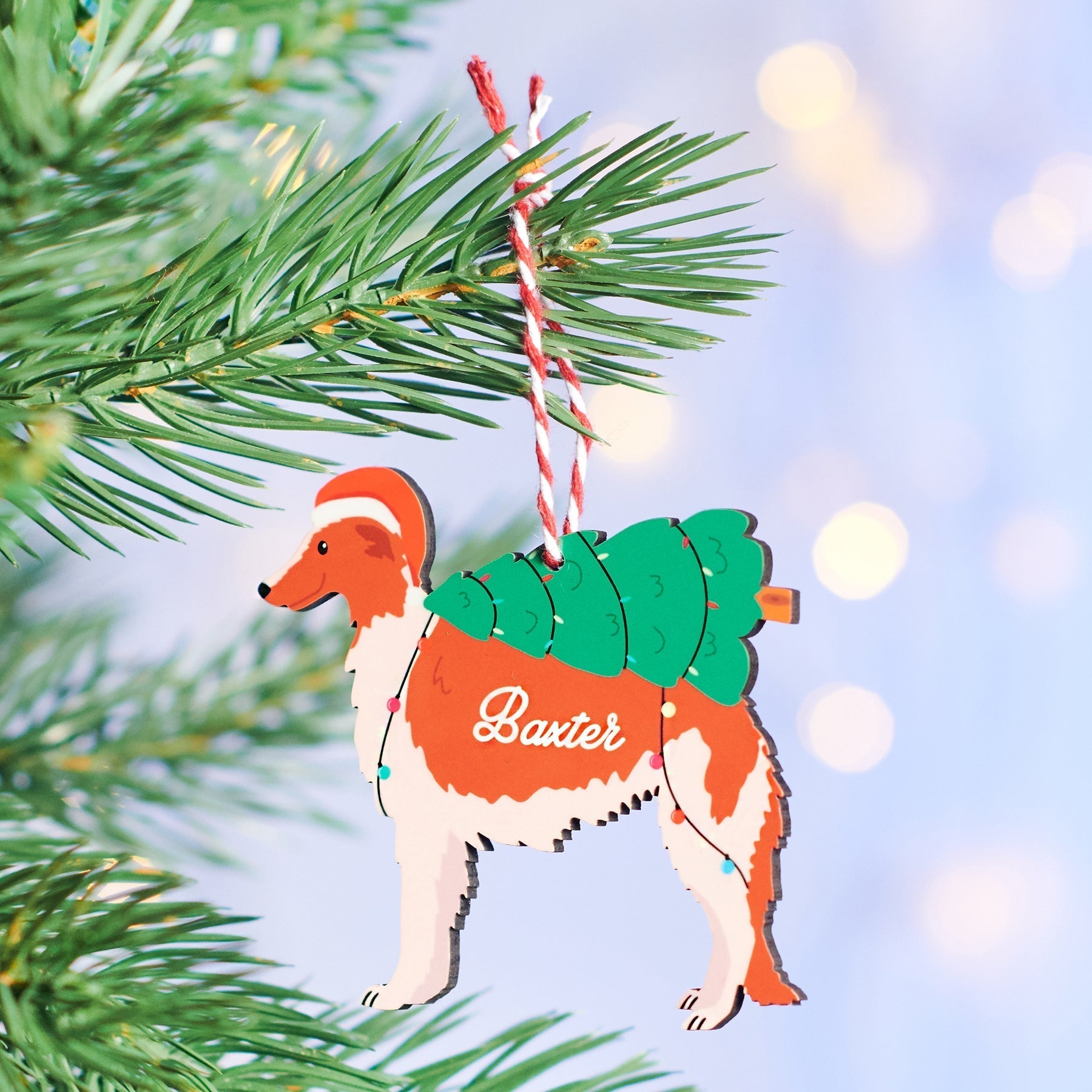 Personalised Borzoi Dog Decoration - Oakdene Designs