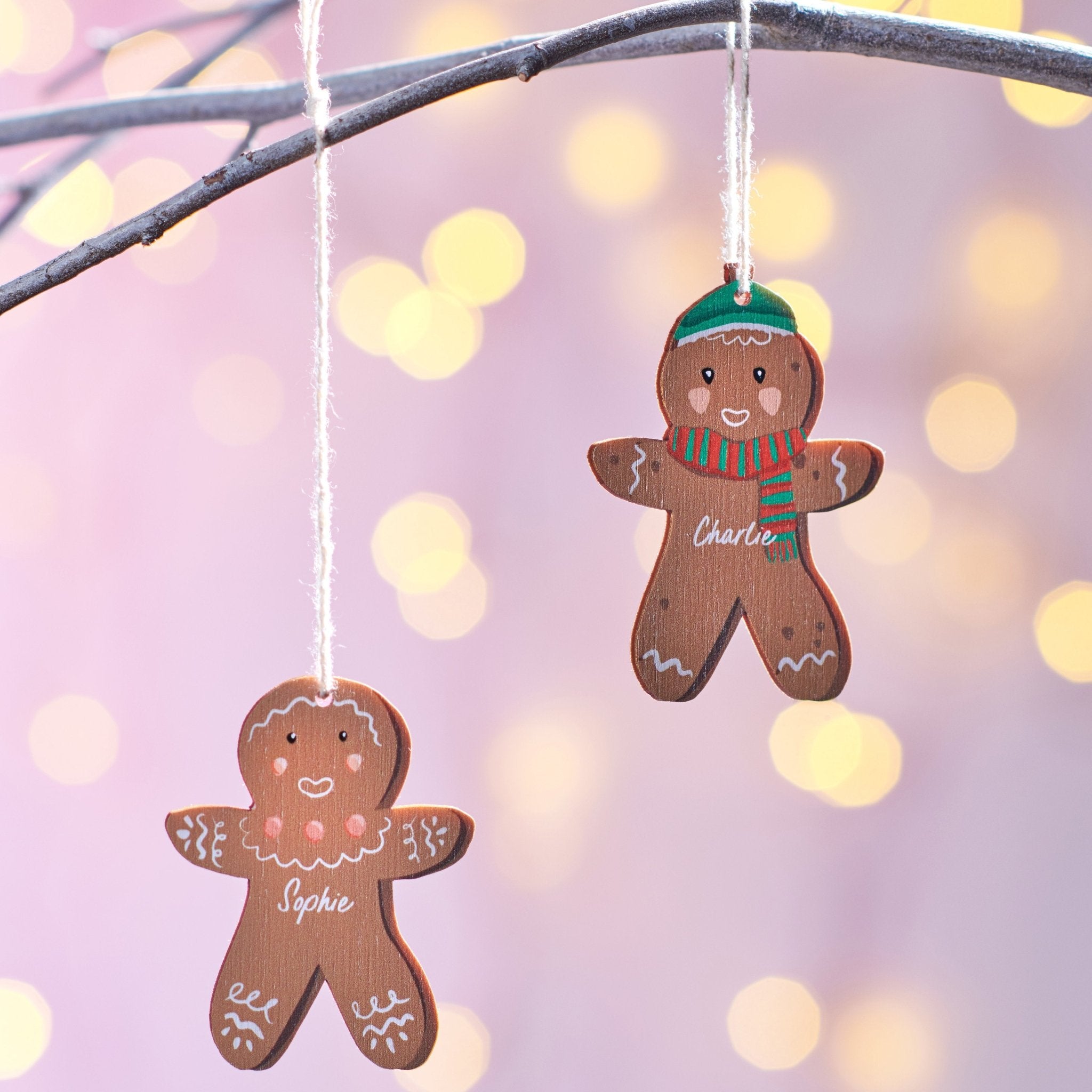 Personalised Child Gingerbread Men Decoration - Oakdene Designs