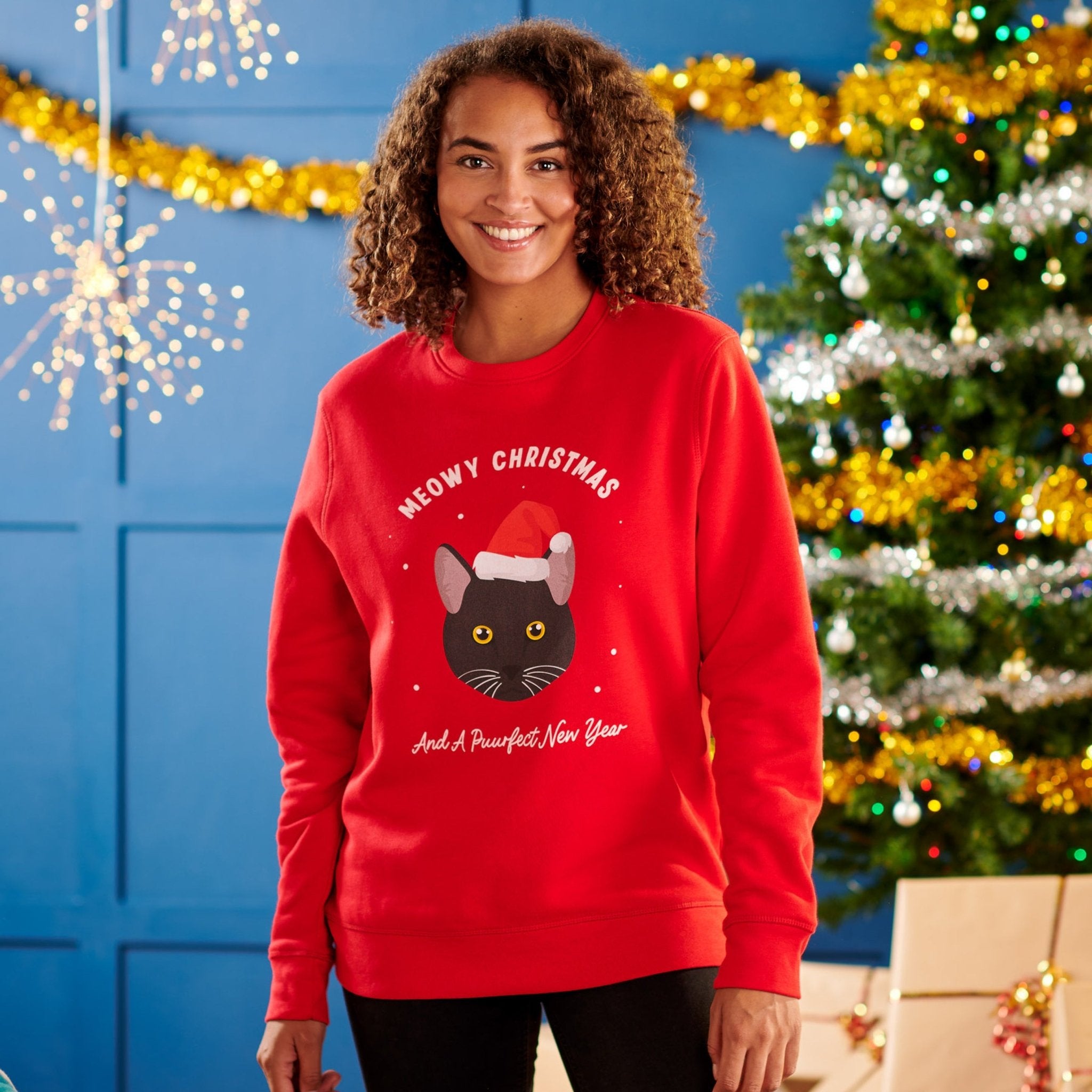 Personalised Christmas Cat Breed Jumper - Oakdene Designs