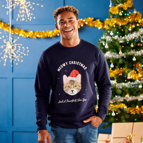 Personalised Christmas Cat Breed Jumper - Oakdene Designs