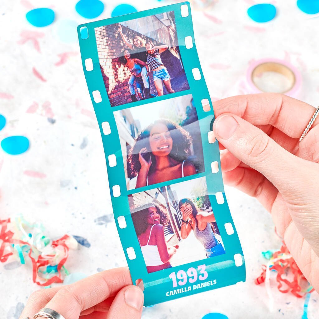 Personalised Colourful Birthday Photo Reel Print - Oakdene Designs