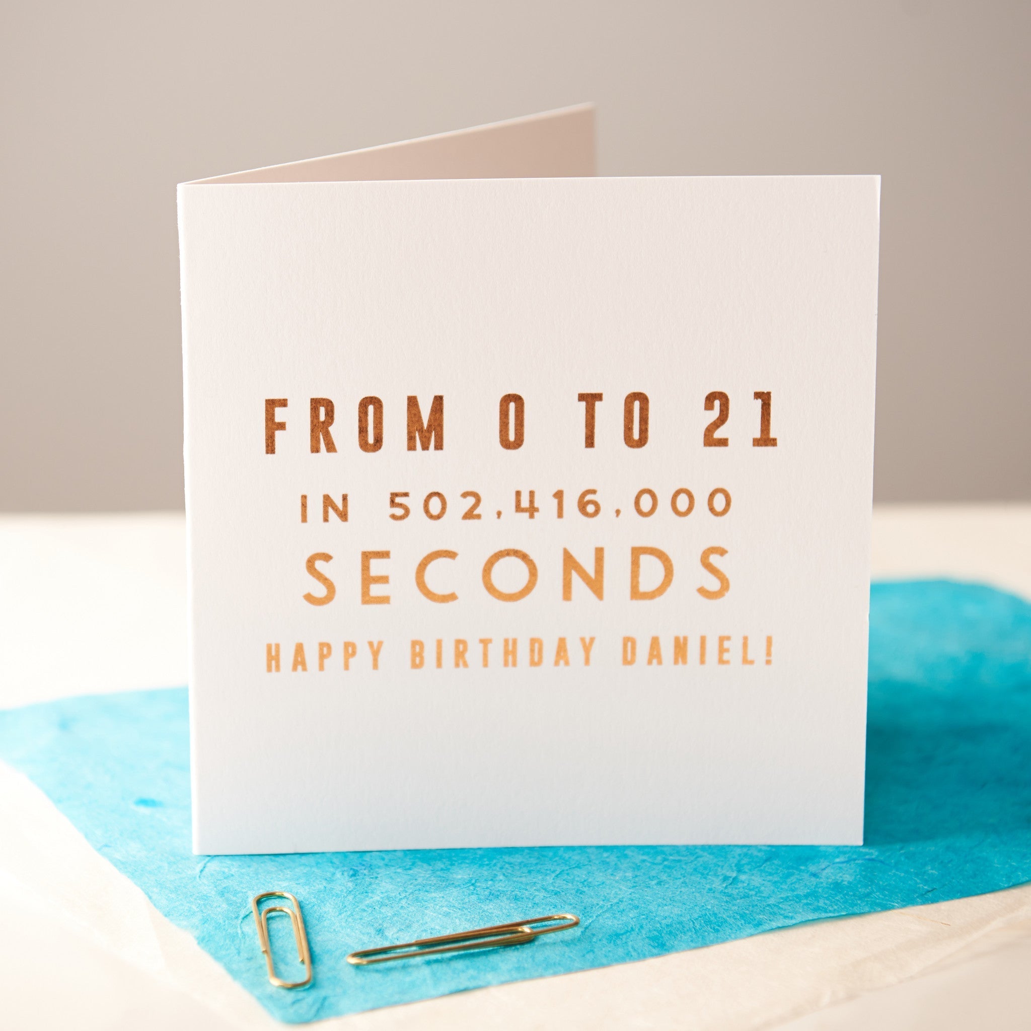 Personalised Copper Age Birthday Card - Oakdene Designs