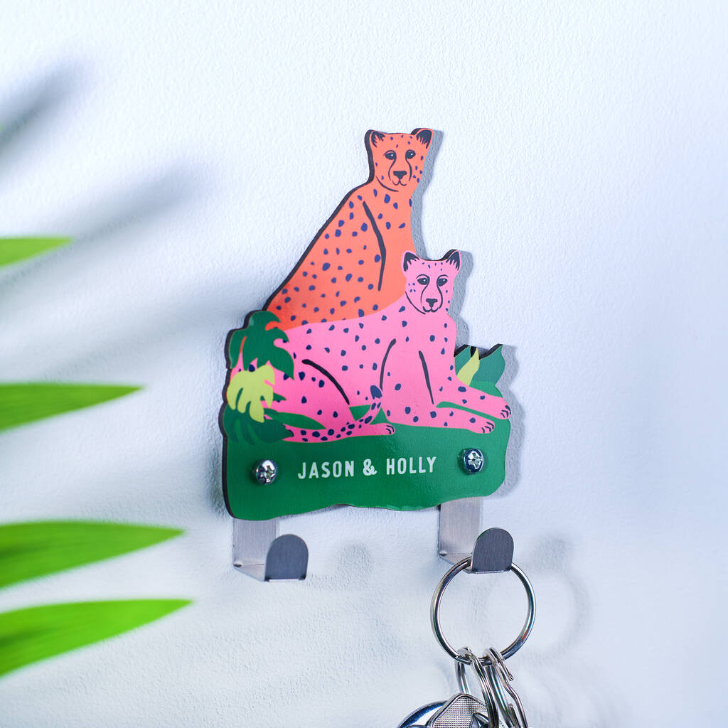 Personalised Couples Animal Key Hook - Oakdene Designs