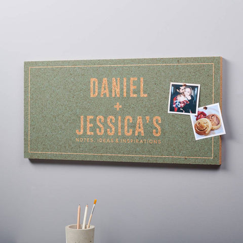 Personalised Couples Cork Pin Board - Oakdene Designs