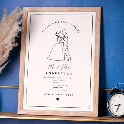 Personalised Couples First Dance Wedding Print - Oakdene Designs