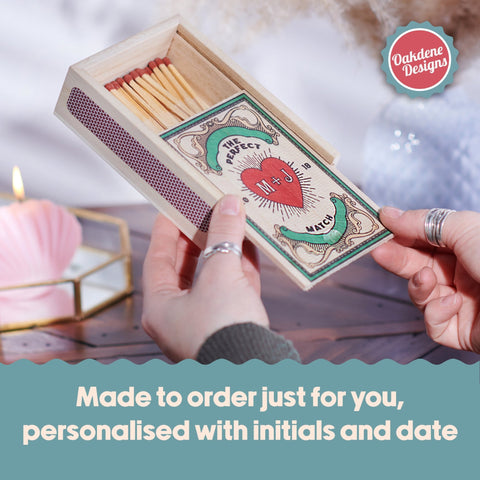 Personalised Couples Large Matchbox - Oakdene Designs