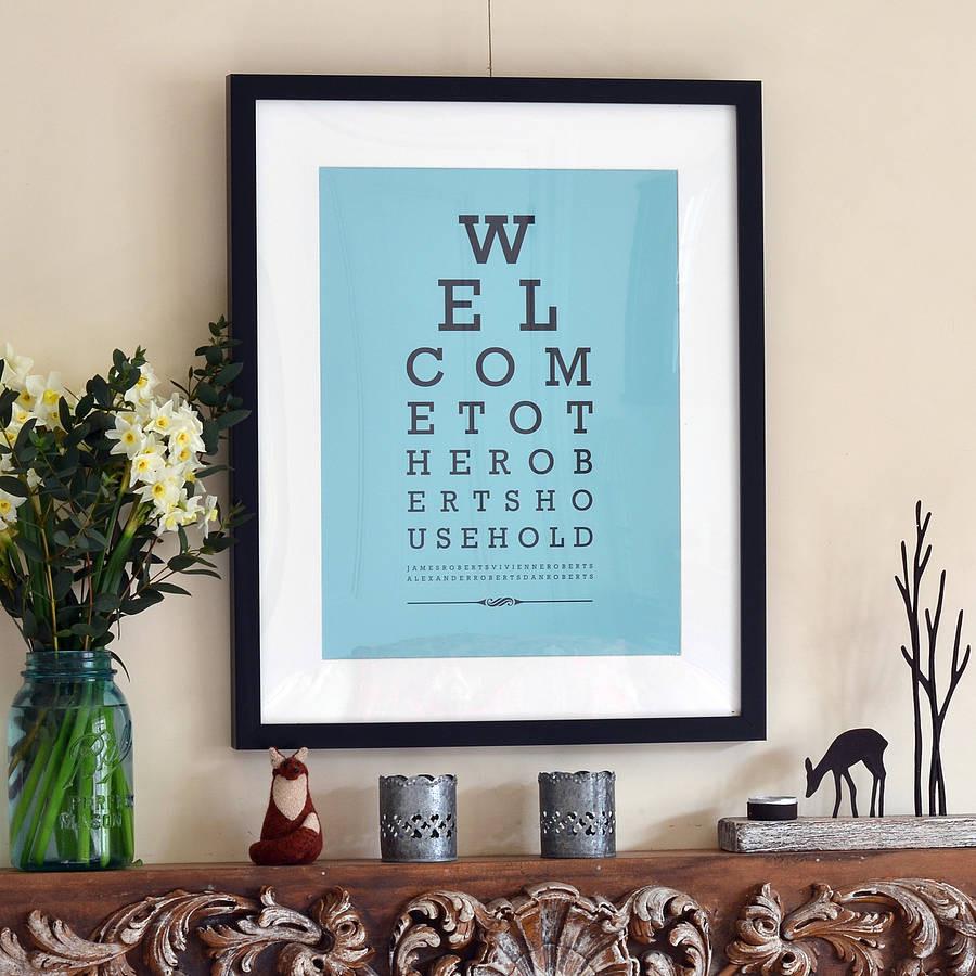 Personalised Eye Test Print - Oakdene Designs