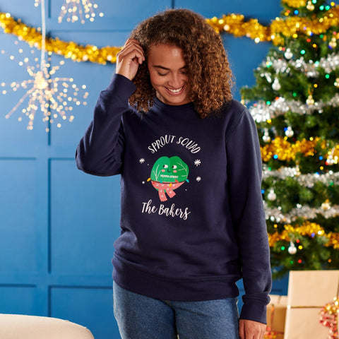 Personalised Family Adult Sprout Christmas Jumper Set - Oakdene Designs