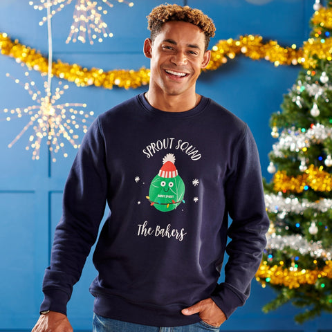 Personalised Family Adult Sprout Christmas Jumper Set - Oakdene Designs